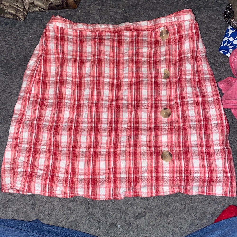 plaid skirt